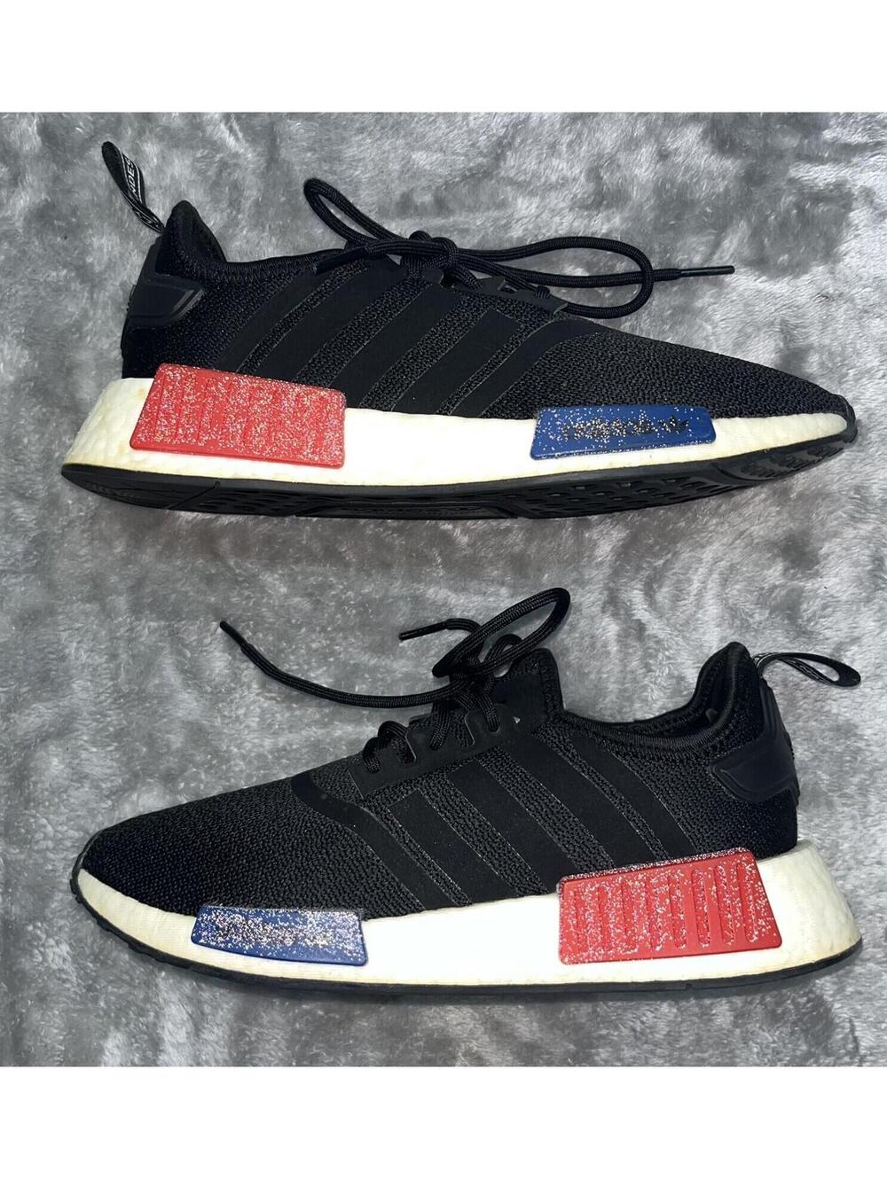 Adidas NMD R1 Black 2015 Size 6 primeknit Core Black Lush Red